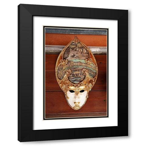 Italy-Venice Carnival mask on display Black Modern Wood Framed Art Print with Double Matting by Jaynes Gallery