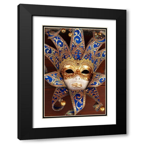 Italy-Venice Carnival mask on display Black Modern Wood Framed Art Print with Double Matting by Jaynes Gallery