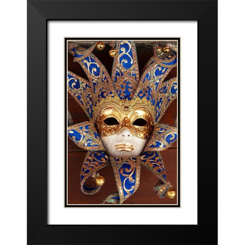 Italy-Venice Carnival mask on display Black Modern Wood Framed Art Print with Double Matting by Jaynes Gallery