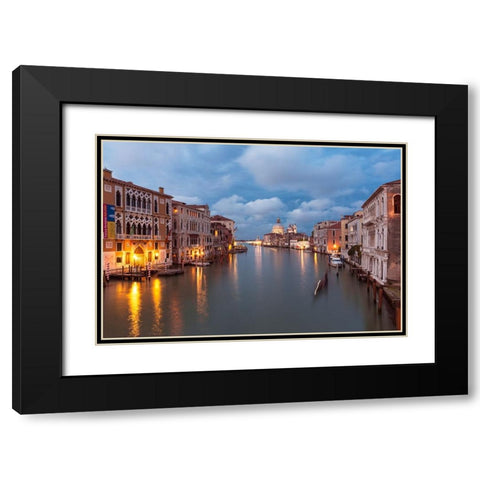 Europe-Italy-Venice-Sunset over Grand Canal Black Modern Wood Framed Art Print with Double Matting by Jaynes Gallery