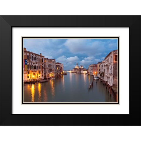 Europe-Italy-Venice-Sunset over Grand Canal Black Modern Wood Framed Art Print with Double Matting by Jaynes Gallery
