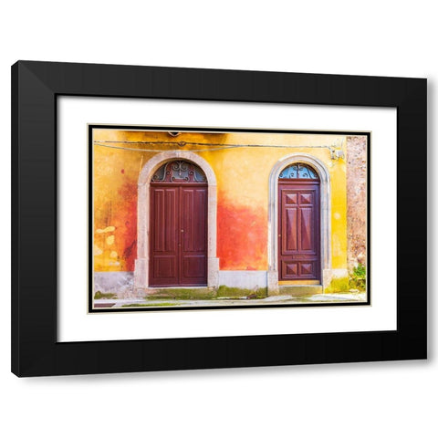 Province of Messina-Novara di Sicilia Decorative doors in the medieval hill town Black Modern Wood Framed Art Print with Double Matting by Wilson, Emily