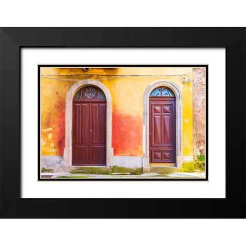 Province of Messina-Novara di Sicilia Decorative doors in the medieval hill town Black Modern Wood Framed Art Print with Double Matting by Wilson, Emily