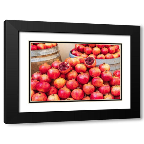 Trapani Province-Trapani Pomegranates for sale at the market in Trapani Black Modern Wood Framed Art Print with Double Matting by Wilson, Emily