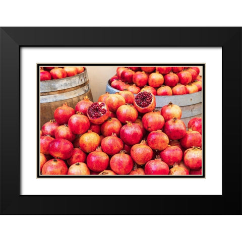 Trapani Province-Trapani Pomegranates for sale at the market in Trapani Black Modern Wood Framed Art Print with Double Matting by Wilson, Emily