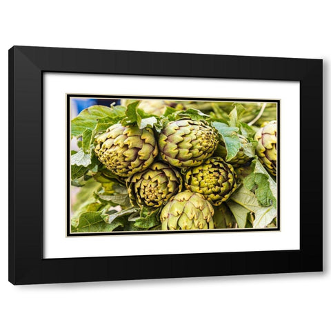 Trapani Province-Trapani Artichokes for sale at the market in Trapani Black Modern Wood Framed Art Print with Double Matting by Wilson, Emily