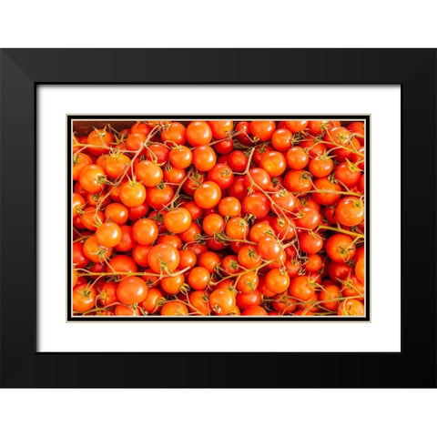 Trapani Province-Trapani Tomatoes for sale at the market in the town of Trapani Black Modern Wood Framed Art Print with Double Matting by Wilson, Emily