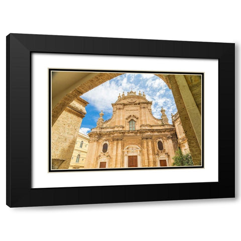 Italy-Apulia-Metropolitan City of Bari-Monopoli Exterior faÃ§ade Black Modern Wood Framed Art Print with Double Matting by Wilson, Emily