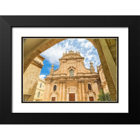 Italy-Apulia-Metropolitan City of Bari-Monopoli Exterior faÃ§ade Black Modern Wood Framed Art Print with Double Matting by Wilson, Emily