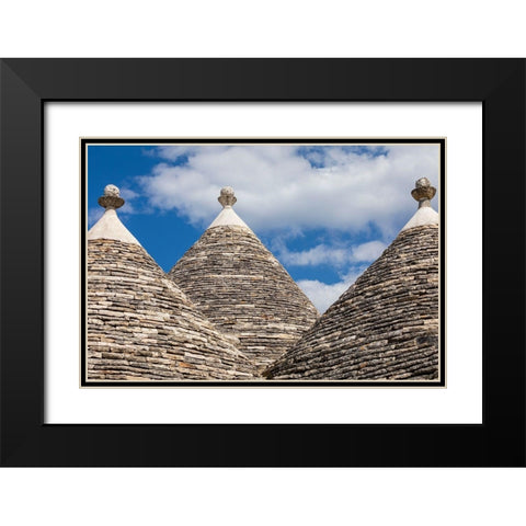 Italy-Apulia-Metropolitan City of Bari-Alberobello Trulli houses Black Modern Wood Framed Art Print with Double Matting by Wilson, Emily
