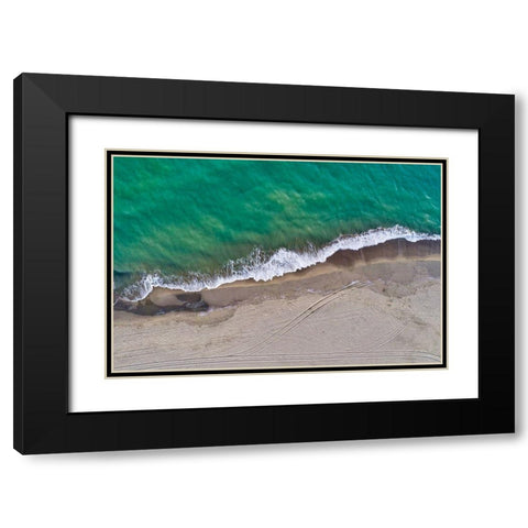 Italy-Tuscany-Torre del Lago Puccini-dunes and free beach Black Modern Wood Framed Art Print with Double Matting by Molinari, Michele