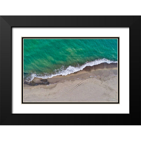 Italy-Tuscany-Torre del Lago Puccini-dunes and free beach Black Modern Wood Framed Art Print with Double Matting by Molinari, Michele