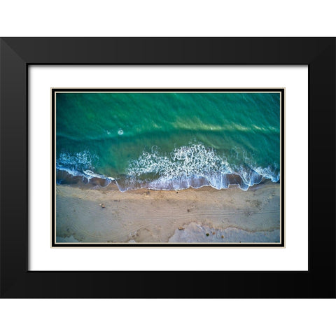 Italy-Tuscany-Torre del Lago Puccini-dunes and free beach Black Modern Wood Framed Art Print with Double Matting by Molinari, Michele