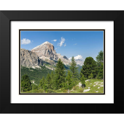 Tofana de Rozes in the Dolomites of Cortina dAmpezzo  Black Modern Wood Framed Art Print with Double Matting by Zwick, Martin
