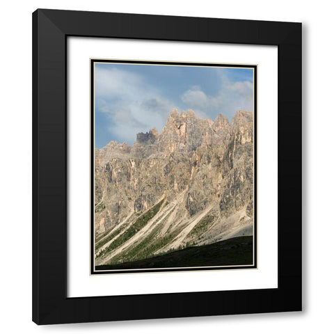 The Dolomites at Passo Giau-view of Croda da Lago Black Modern Wood Framed Art Print with Double Matting by Zwick, Martin