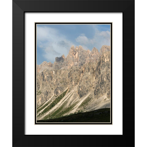 The Dolomites at Passo Giau-view of Croda da Lago Black Modern Wood Framed Art Print with Double Matting by Zwick, Martin