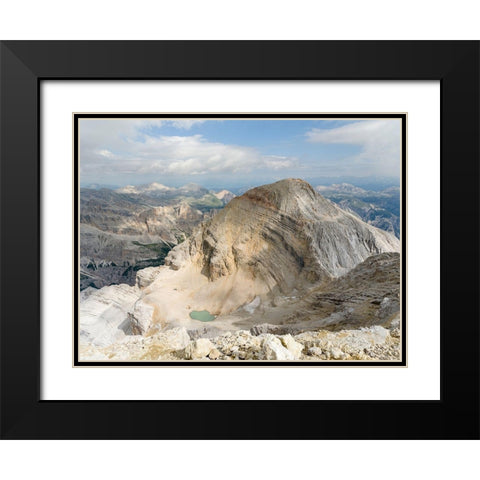 Tofana di Dentro in the Dolomites near Cortina dAmpezzo Black Modern Wood Framed Art Print with Double Matting by Zwick, Martin