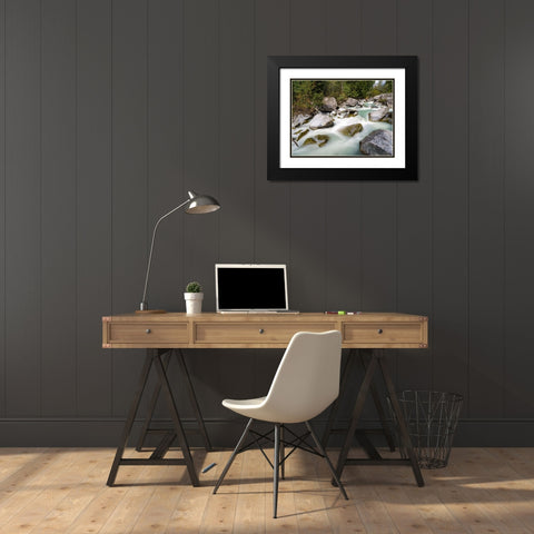 River Sarca-Val di Genova in the Parco Naturale Adamello-Brenta-Trentino-Italy-Val Rendena Black Modern Wood Framed Art Print with Double Matting by Zwick, Martin