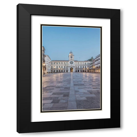 Italy-Padua-Piazza dei Signori Black Modern Wood Framed Art Print with Double Matting by Tilley, Rob
