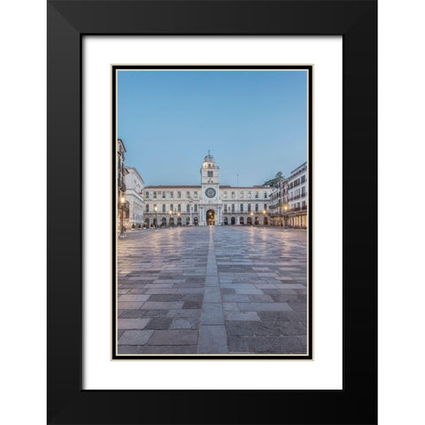 Italy-Padua-Piazza dei Signori Black Modern Wood Framed Art Print with Double Matting by Tilley, Rob