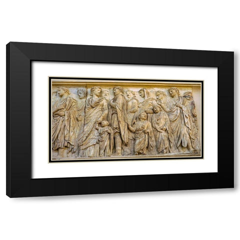 Imperial Family Statue Ara Pacis Altar of Augustus Peace-Rome-Italy Black Modern Wood Framed Art Print with Double Matting by Perry, William