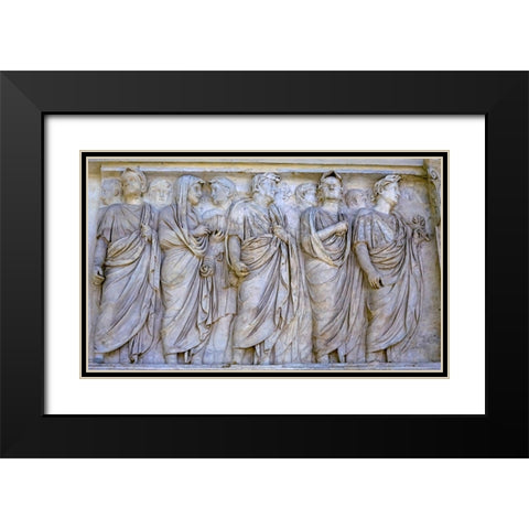 Imperial Family Statue Empero Tiberius Ara Pacis Altar of Augustus Peace-Rome-Italy  Black Modern Wood Framed Art Print with Double Matting by Perry, William
