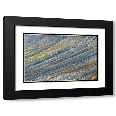 Pattern on mountain slope-Svalbard-Norway Black Modern Wood Framed Art Print with Double Matting by Jones, Adam