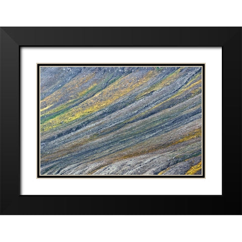 Pattern on mountain slope-Svalbard-Norway Black Modern Wood Framed Art Print with Double Matting by Jones, Adam