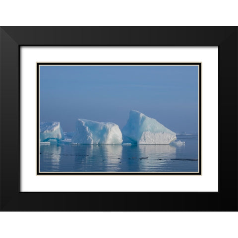 Norway-High Arctic Ice landscape with icebergs Black Modern Wood Framed Art Print with Double Matting by Hopkins, Cindy Miller