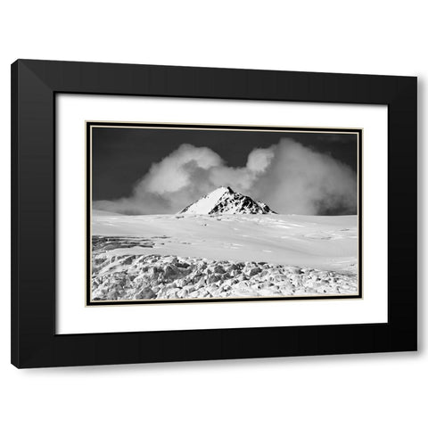 Stormy clouds approaching the Lilliehookbreen Glacier Black Modern Wood Framed Art Print with Double Matting by Pitamitz, Sergio