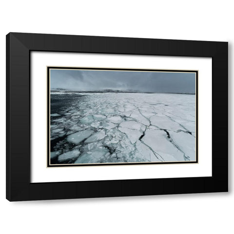 Murchison Bay-Murchisonfjorden-Nordaustlandet-Svalbard Islands-Norway Black Modern Wood Framed Art Print with Double Matting by Pitamitz, Sergio