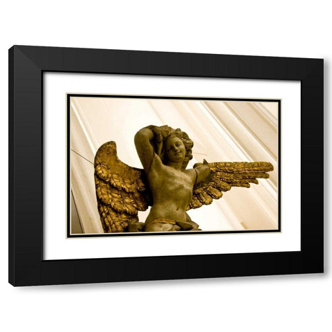 Poland, Gdansk Angel in St Marys Church Black Modern Wood Framed Art Print with Double Matting by Ross, Nancy ,  Steve