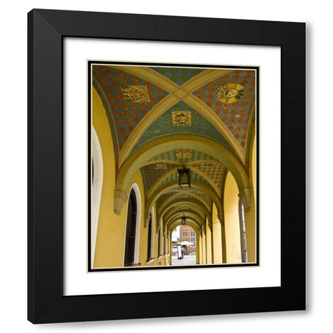Poland, Gdansk Vaulted archway in Old Town Black Modern Wood Framed Art Print with Double Matting by Ross, Nancy ,  Steve