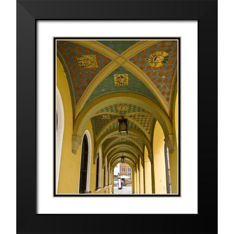 Poland, Gdansk Vaulted archway in Old Town Black Modern Wood Framed Art Print with Double Matting by Ross, Nancy ,  Steve