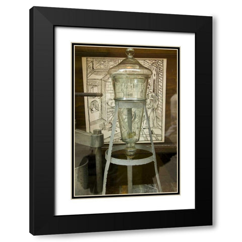 Poland, Gdansk Glass apothecary jar a Pharmacy Black Modern Wood Framed Art Print with Double Matting by Ross, Nancy ,  Steve