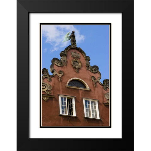 Poland, Gdansk Detail of Old Town roofline Black Modern Wood Framed Art Print with Double Matting by Ross, Nancy ,  Steve