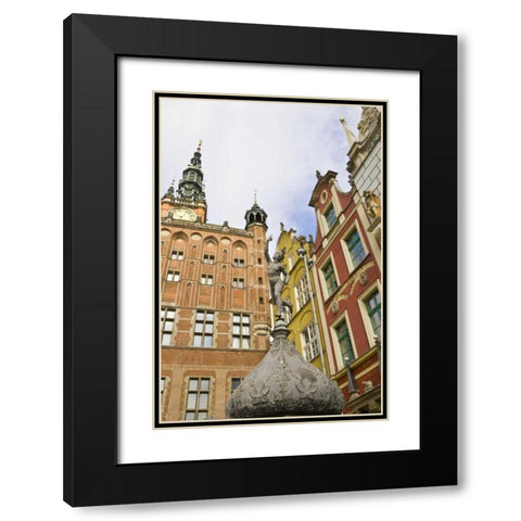 Poland, Gdansk Town Hall buildings in Old Town Black Modern Wood Framed Art Print with Double Matting by Ross, Nancy ,  Steve