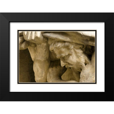 Poland, Gdansk Building sculpture on Long Street Black Modern Wood Framed Art Print with Double Matting by Ross, Nancy ,  Steve