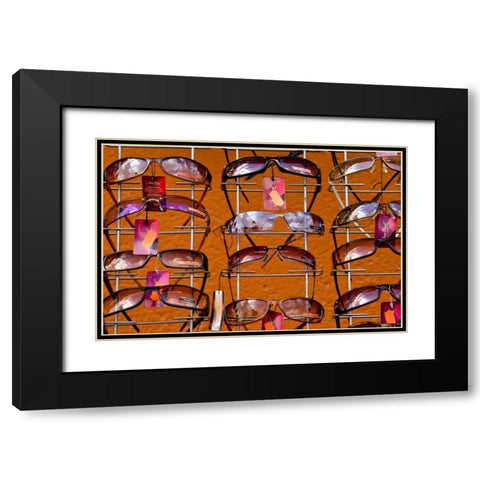 Poland, Gdansk Sunglasses on display in shop Black Modern Wood Framed Art Print with Double Matting by Ross, Nancy ,  Steve