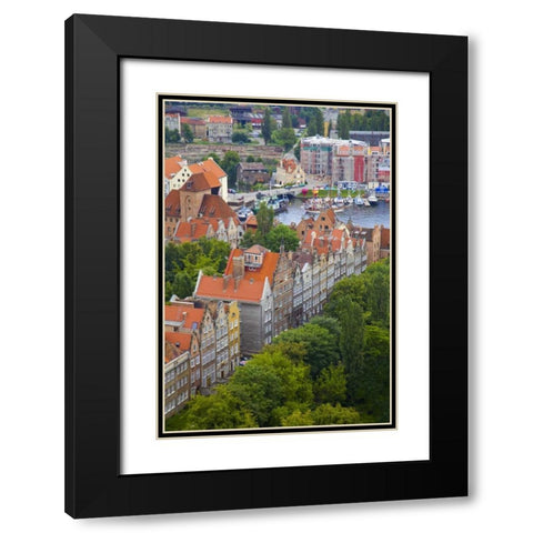 Poland, Gdansk View of buildings and bay Black Modern Wood Framed Art Print with Double Matting by Zuckerman, Jim