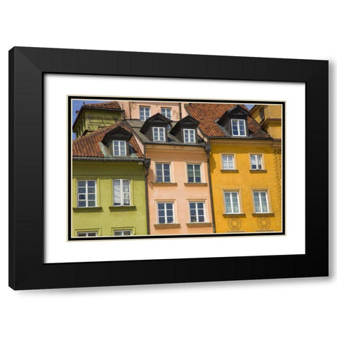 Poland, Warsaw Close-up of building facade Black Modern Wood Framed Art Print with Double Matting by Zuckerman, Jim