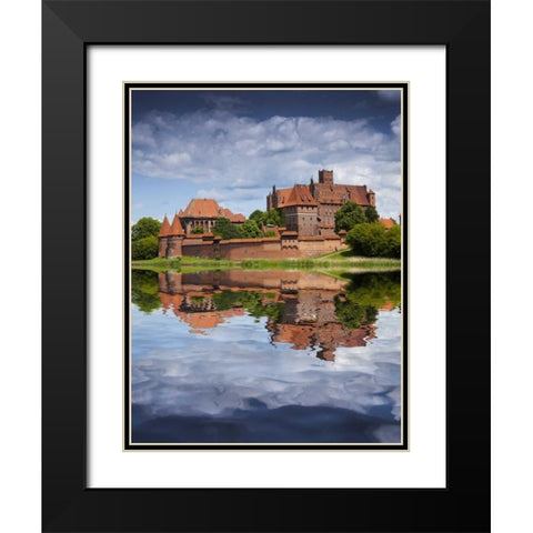 Poland, Malbork Medieval Malbork Castle Black Modern Wood Framed Art Print with Double Matting by Zuckerman, Jim