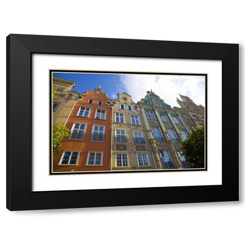 Europe, Poland, Gdansk Close-up of buildings Black Modern Wood Framed Art Print with Double Matting by Zuckerman, Jim