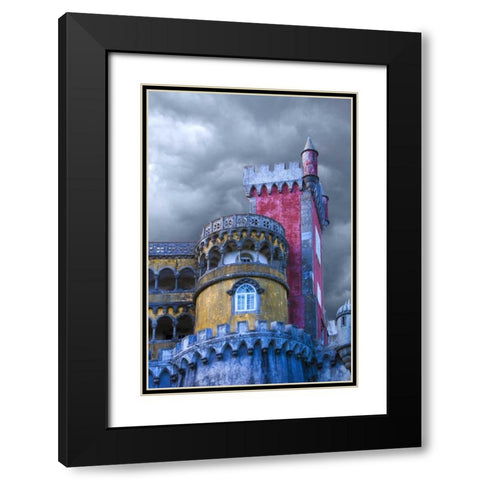 Portugal, Sintra Detail of Pena Palace Black Modern Wood Framed Art Print with Double Matting by Zuckerman, Jim