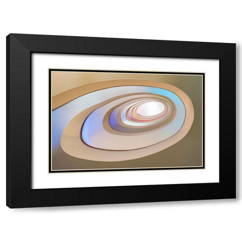 Europe-Portugal-Porto-Spiral staircase in hotel Black Modern Wood Framed Art Print with Double Matting by Jaynes Gallery