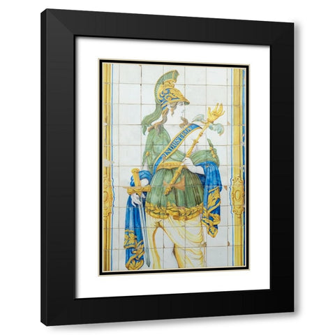 Cascais-Portugal Store front tile signs from the 1800s Black Modern Wood Framed Art Print with Double Matting by McRoberts, Julien