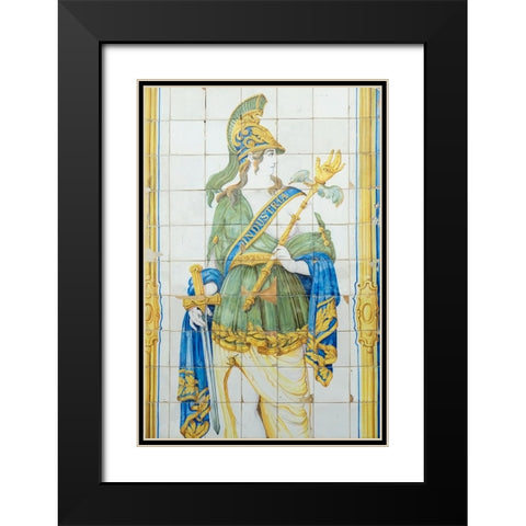 Cascais-Portugal Store front tile signs from the 1800s Black Modern Wood Framed Art Print with Double Matting by McRoberts, Julien