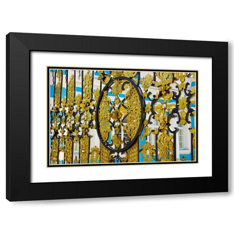 Russia, Pushkin Gate detail at Catherine Palace Black Modern Wood Framed Art Print with Double Matting by Ross, Nancy ,  Steve