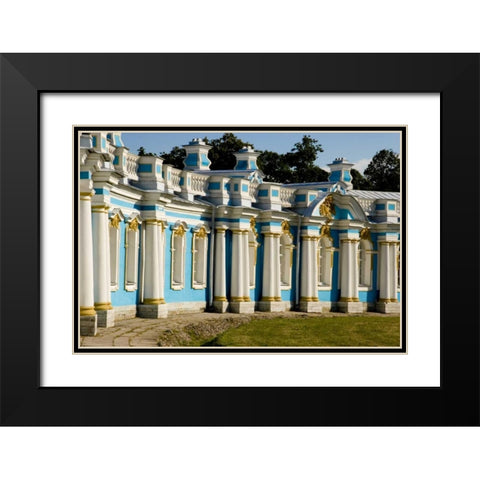Russia, Pushkin Portion of Catherine Palace Black Modern Wood Framed Art Print with Double Matting by Ross, Nancy ,  Steve