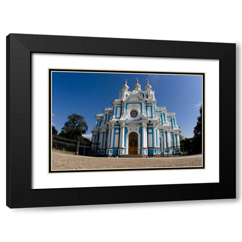 Russia, St Petersburg Smolny Cathedral Black Modern Wood Framed Art Print with Double Matting by Ross, Nancy ,  Steve